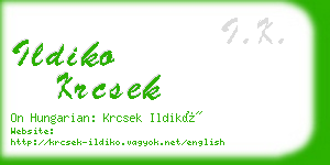 ildiko krcsek business card